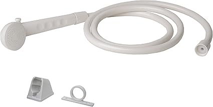 Builders Shoppe 4120WT RV/Motorhome Replacement Non-Metallic Hand Held Shower Set White Finish