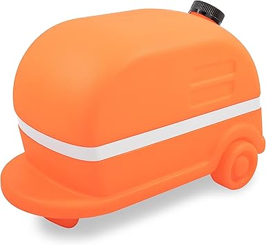 Camco Orange Retro Camper RV Sewer Weight-Safely Secures Your 4-in-1 Adapter in Place at Dump Stations-Features a Fillable Tank and Reflective Tape (43100)