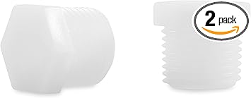 Camco 11630 Water Heater Drain Plug - Pack of 2,1/2 Inch , White