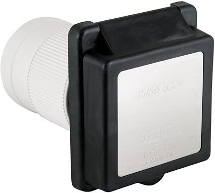 ParkPower Marinco / 6353ELRV.BLK 50 Amp 125/250V Stnd Rv Inlet