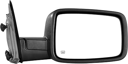 AUTOSAVER88 Side Mirror Compatible with 2009-2016 Dodge Ram 1500, 2010-2016 Ram 2500-5500, Right Passenger Side Mirror Power Adjustable Heated LED Turn Signal and Puddle Light Manual Folding