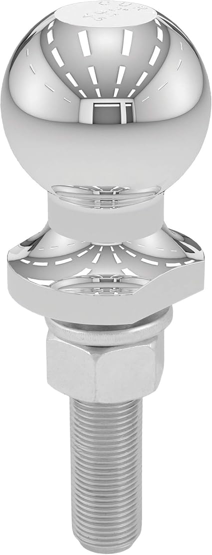 CURT 40019 Chrome Trailer Hitch Ball, 3,500 lbs, 2-Inch Diameter, 3/4 x 3-Inch Shank