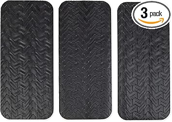 Camco 42970 RV Step Treads, 3 Pack - Provides Ideal Traction and Surface Protection for RV Steps and Cargo Ramps - Securely Adheres to Most Surfaces, Black