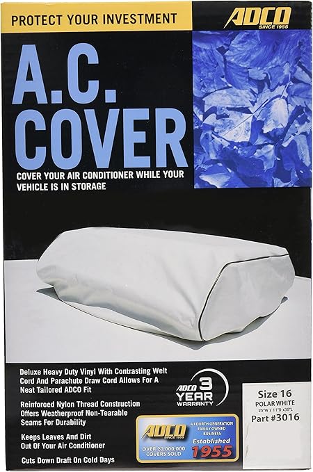 ADCO 3016 White Size 16 RV Air Conditioner Cover