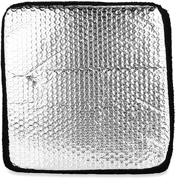 Camco 45196 RV Black-Out Vent Insulator with Reflective Surface, 14-Inch x 14-Inch, Black - Blocks The Sun's Damaging Rays - Reduce Heat Transfer and Increases A/C Efficiency