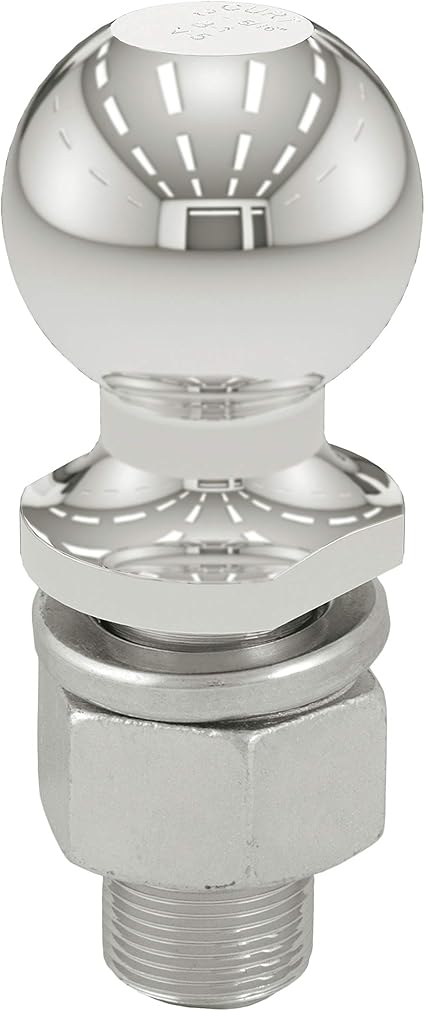 CURT 40055 Stainless Steel Trailer Hitch Ball, 15,000 lbs, 2-5/16-Inch Diameter, 1-1/4 x 2-5/8-Inch Shank