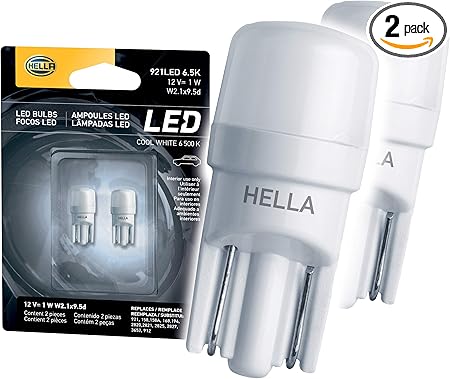 HELLA 921LED 6.5K LED Performance Bulbs, 12V, 1W 2 Pack