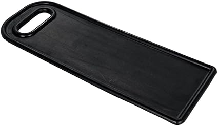 Camco Camper/RV Non-Slip Base Pad for Curved Levelers and Wheel Chocks - Keeps RV Wheel Chocks & Curved RV Leveling Blocks from Shifting - Features Built-in Carry Handles - Crafted of Rubber (44426)