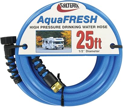 Valterra AquaFresh High Pressure Drinking Water Hose, Water Hose Hookup for RV - 1/2