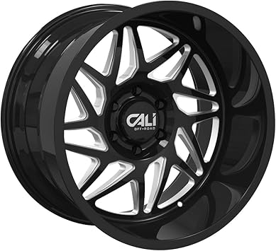 9112-22270BM Gemini 9112 Gloss Black/Milled Spokes 22X12 8-170 -51mm 125.2mm