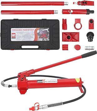 10 tons Hydraulic Kit - Portable Hydraulic Jack, Oil Hose, Ideal for Construction, Truck Bed Unloading, and Farm Equipment.