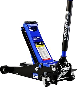 2.5 Tons Low Profile Floor Jack with Dual Pistons Pump Lifting Range 3.5