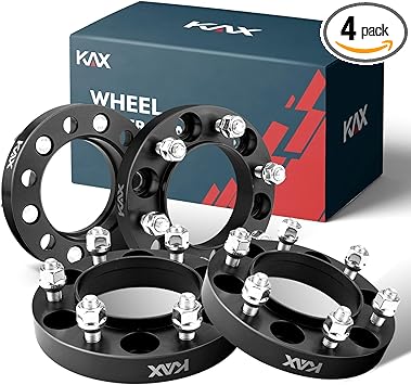 KAX 6x5.5 Wheel Spacers,Forged 1 inch 6 Lug Hub Centric Wheel Spacers with M12x1.5 Studs 106mm Hub Bore,fit for 4Runner,Tundra,Sequoia,GX460,FJ Cruiser,GX470,4pcs