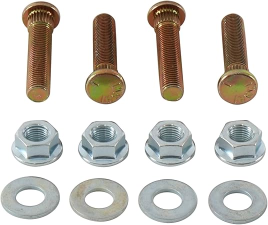 All Balls Racing Wheel Stud and Nut Kit 85-1106 Replacement For Polaris Ranger 500 4x4 EFI 2009 2010, Ranger 800 6X6 EFI 2010 2011-2014 2015 2016, Ranger Diesel 900 4x4 2011-2014