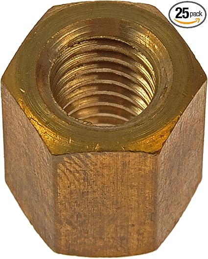 Dorman 680-104 Brass Hex Nut - 3/8-16 In. Compatible with Select Chevrolet Models, 25 Pack