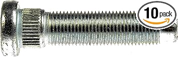 Dorman 610-471 Front 9/16-18 Serrated Wheel Stud - .645 In. Knurl, 2.52 In. Length Compatible with Select Dodge Models, 10 Pack