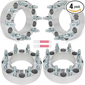 SCITOO 4Pcs 2 inch Wheel Spacers 8x170 to 8x170 with Studs 14x2 Bore 125mm Compatible with for Ford for F-350 Super Duty 1999-2002,for Ford for F-250 Super Duty 1999-2002