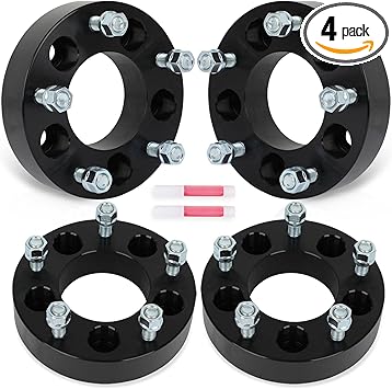 SCITOO 4Pcs 1.5 inch Wheel Adapters 5x5 to 5x5.5 with Studs 1/2 Bore 87.1mm Compatible with for Jeep Wrangler JK 2018-2018,for Jeep Wrangler 2007-2017