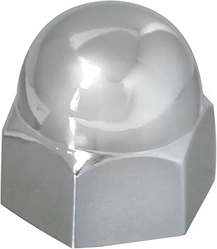 GG Grand General 10150SP 7/16 X 5/8 Inches Acorn Chrome Zing Lug Nut Cover, Set of 10