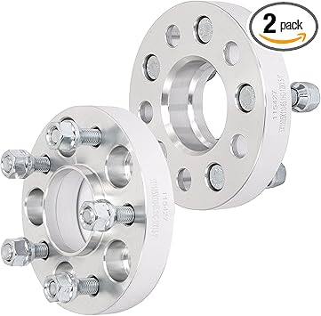 SCITOO 2 pcs 5LUG 1 inch Wheel Spacers Adapters 5x110 with 12x1.5 Studs 65.1CB Compatible with for 200 2015-2017 for 9-3 1999-2011 for 900 1994-1998 Wheel spacers