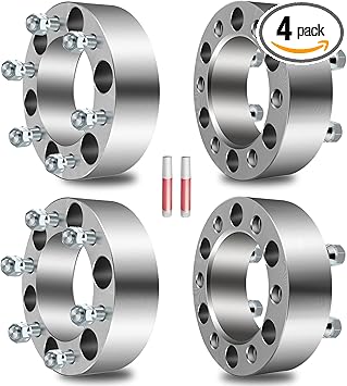 SCITOO 4 pcs 6LUG 2 inch Wheel Spacers Adapters 6x5.5 with 12x1.25 Studs 108CB Compatible with for QX56 2004-2010 for Frontier 1998-2004 for Armada 2005-2017 Wheel spacers