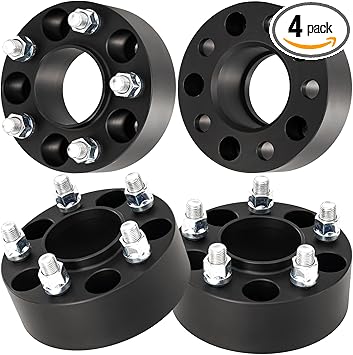 Torchbeam 4Pcs 5x115 Wheel Spacers 5x4.53, M14x1.5 Wheel Stud, 2