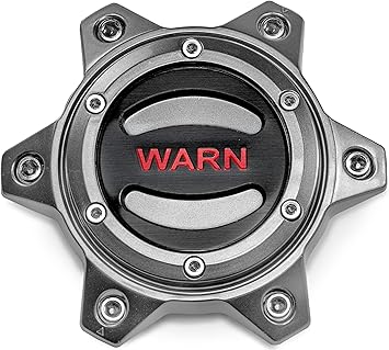 WARN 104484 6 Lug Wheel Hub Center Caps (Gray), Fits: 2021 Ford Bronco and 2019-2022 Ford Ranger, Toyota Tacoma and Toyota 4Runner