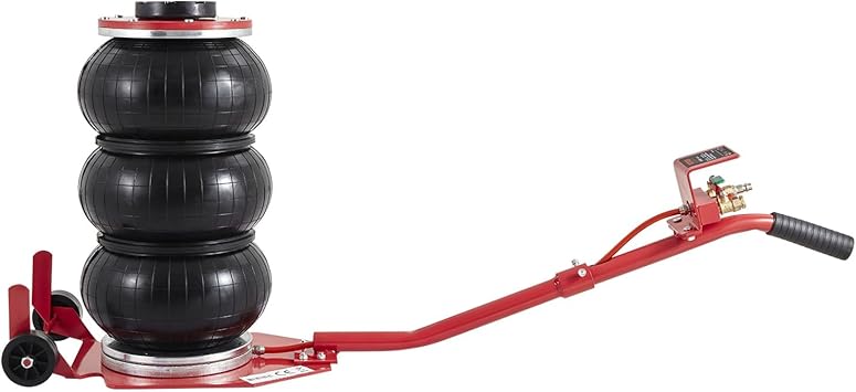 Air Jack, 3 Ton/6600 lbs Triple Bag Air Jack, Portable Pneumatic Jack with Long Hand, Lift up to 15.7