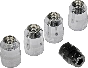 Dorman 711-221 Wheel Nut Lock Chrome Acorn Lock 1/2-20 Compatible with Select Models, 4 Pack