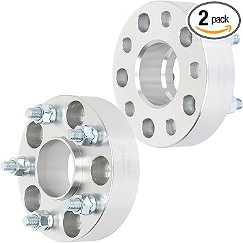 SCITOO 2 pcs 5LUG 1.5 inch Wheel Spacers Adapters 5x4.5 with 12x1.5 Studs 64.1CB