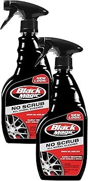 Black Magic No Scrub All Wheel Cleaner (Pack of 2) | 23 oz. | Just Apply, Hose Off and Wipe | for Clean Wheels Every Time | No Scrubbing Needed