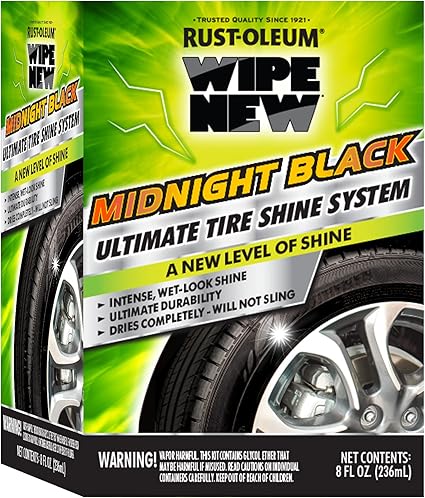 Wipe New Rust-Oleum 381405 Midnight Black Ultimate Tire Shine System