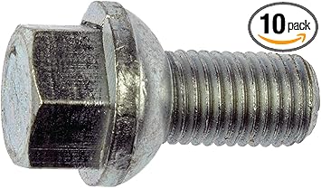 Dorman 610-249 M12-1.50 Wheel Bolt - 17mm Hex, 19mm Thread Length Compatible with Select Audi / Mercedes-Benz / Volkswagen Models, 10 Pack