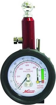 Milton (S-934) Dial Tire Pressure Gauge - Single Head Tire Tread Depth Gauge