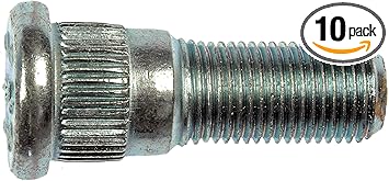 Dorman 610-103 Rear 1/2-20 Serrated Wheel Stud - .673 In. Knurl, 1-19/32 In. Length Compatible with Select Models, 10 Pack