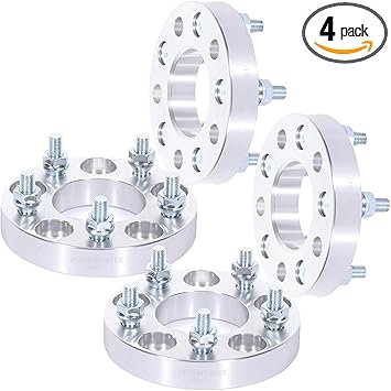 SCITOO 4 pcs 5LUG 1 inch Wheel Spacers 5x4.5 with 12x1.5 Studs 71.6CB Compatible with for Probe 1989-1997 for Avenger 1995-2000 for MR2 1991-1995 Wheel spacers