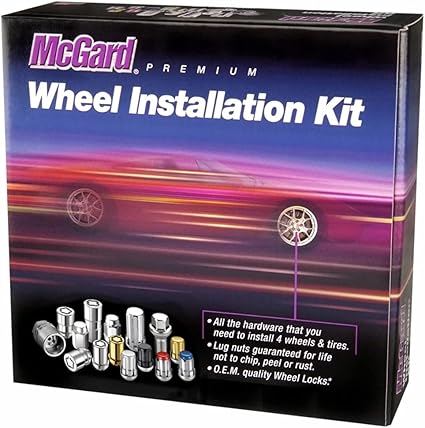 McGard 65557 Chrome SplineDrive Wheel Installation Kit (M12 x 1.5 Thread Size) - for 5 Lug Wheels, 16 Lug Nuts / 4 Locks / 1 Key / 1 Install Tool