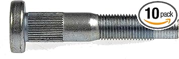 Dorman 610-431 Rear M14-1.50 Serrated Wheel Stud - 15.87mm Knurl, 80.25mm Length Compatible with Select Chevrolet / GMC Models, 10 Pack