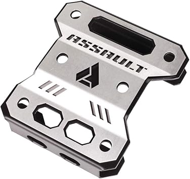 Assault Industries Radius Rod Reinforcement Plate- Raw (Can-Am Maverick X3/X Ds/X Rs), Black/Raw