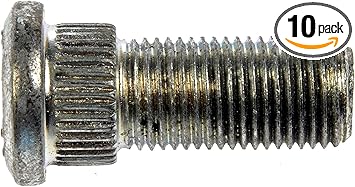 1/2-20 Serrated Wheel Stud - .624 In. Knurl, 1-5/16 In. Length