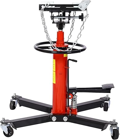 Transmission Jack High Lift 1660 Lbs Telescopic 2 Stage Hydraulic Ram Transmission Floor Jack 360° Swivel Wheel Lifting Range 32