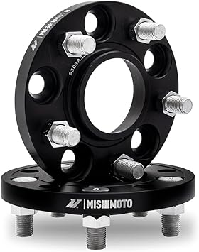 Mishimoto Wheel Spacers, 5x114.3, 60.1 Center Bore, M12x1.5, 20mm Thick, Black