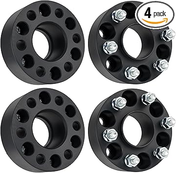 KAX 6x4.5 Wheel Spacers,Forged 2 inch 6 Lug Hub Centric Wheel Spacers with M12x1.25 Studs 66.1mm Hub Bore,fit for Frontier,Pathfinder,Xterra,4Pcs