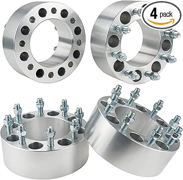 Torchbeam 8x170 Wheel Spacers 3 inch, Lug Centric Wheel Spacer with M14x2 Thread Pitch,125mm Hub Bore,4pcs Spacers for F-250 Super Duty,F-350 Super Duty,Excursion