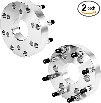 KAX 6x5.5 to 8x180 Wheel Adapters,Forged 1.5 inch Lug Centric Wheel Adapters (Changes Bolt Pattern) with M14x1.5 Studs 78mm Hub Bore,fit for Silverado 1500,Sierra 1500,Tahoe,1500,Yukon,2pcs