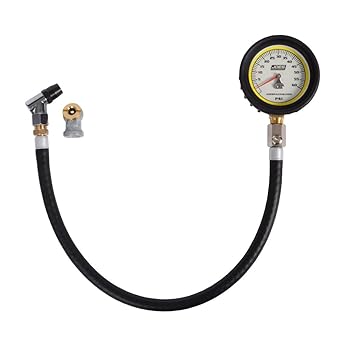 Joes Racing Products Tire Pressure Gauge, Pro Tire, Glow in The Dark, 0-60 psi, Analog, 2-1/2 in Diameter, White Face, 1 lb. Increments, Each,BLACK,32317