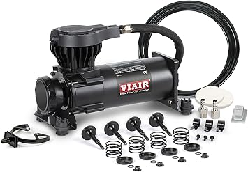 VIAIR 310 Stealth Series Single Compressor Kit, 50% quieter, (12V, 100% Duty @100 PSI, 50% Duty @200 PSI, Sealed IP67) CE, RoHS, REACH