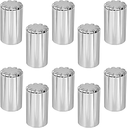 GG Grand General 10304SP 33 mm X 3-7/8 inch Chrome Plastic Flat Top Torx Push-On Lug Nut Cover, 10 Pcs