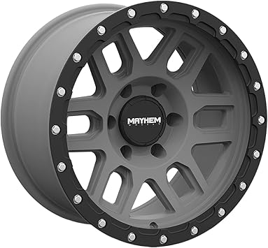 Mayhem 8304-7985MGT Delta 8304 Matte Gunmetal W/Matte Black Lip 17X9 5-139.7 0mm 108.1mm