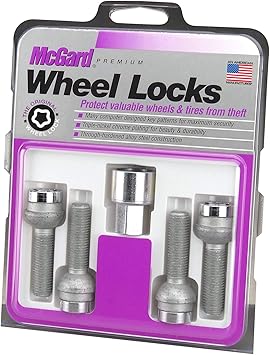 McGard 28175 Chrome Bolt Style Radius Seat Bolt Locks (M12 x 1.5 Thread Size) - Set of 4